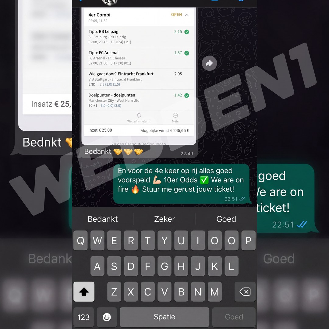 Screenshot van een klant